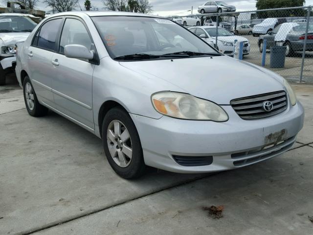 1NXBR38E93Z133137 - 2003 TOYOTA COROLLA CE SILVER photo 1