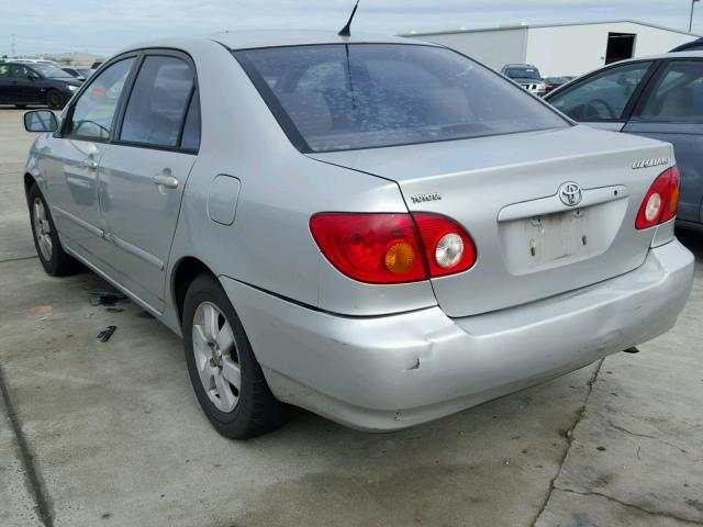 1NXBR38E93Z133137 - 2003 TOYOTA COROLLA CE SILVER photo 3