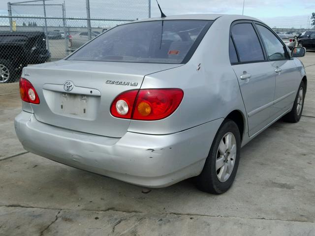 1NXBR38E93Z133137 - 2003 TOYOTA COROLLA CE SILVER photo 4