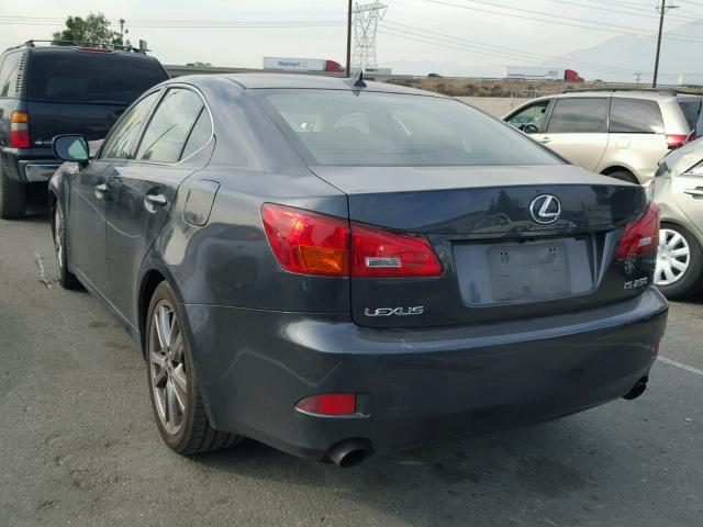 JTHBK262285078297 - 2008 LEXUS IS 250 CHARCOAL photo 3