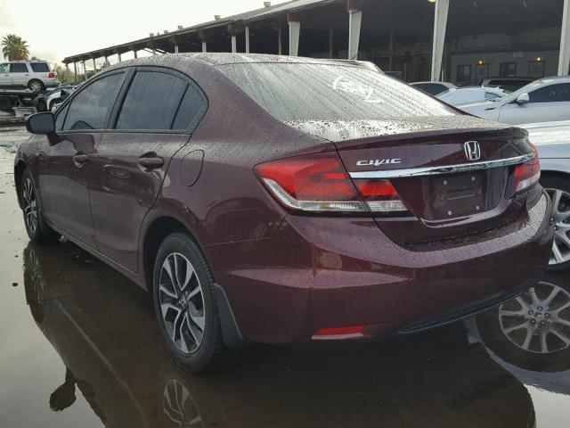 19XFB2F88EE264921 - 2014 HONDA CIVIC EX BURGUNDY photo 3