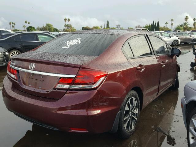 19XFB2F88EE264921 - 2014 HONDA CIVIC EX BURGUNDY photo 4