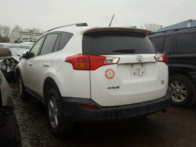 JTMRFREV2D5023836 - 2013 TOYOTA RAV4 XLE WHITE photo 3