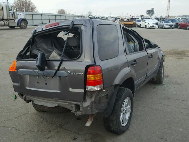 1FMYU95H86KA13940 - 2006 FORD ESCAPE HEV GRAY photo 4