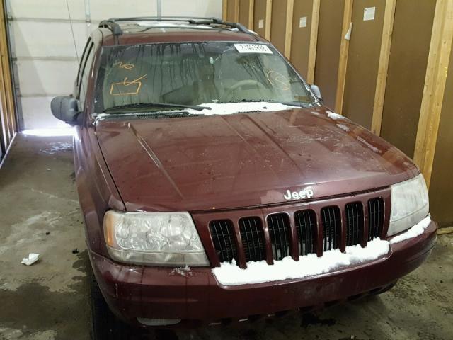 1J4GW58S5YC102267 - 2000 JEEP GRAND CHER MAROON photo 1