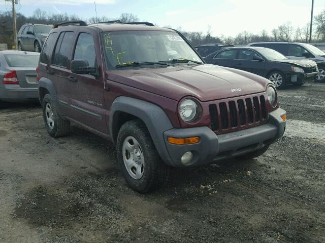 1J4GL48K33W648060 - 2003 JEEP LIBERTY SP BURGUNDY photo 1