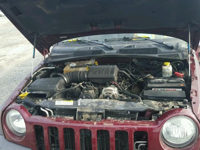 1J4GL48K33W648060 - 2003 JEEP LIBERTY SP BURGUNDY photo 7