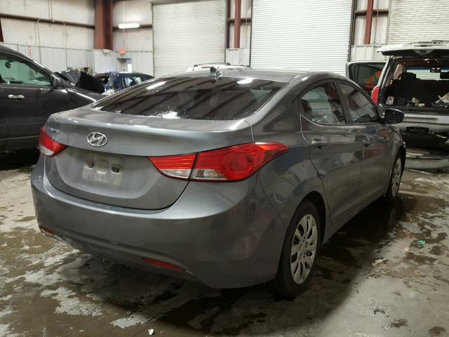 5NPDH4AE8DH194345 - 2013 HYUNDAI ELANTRA GL GRAY photo 4