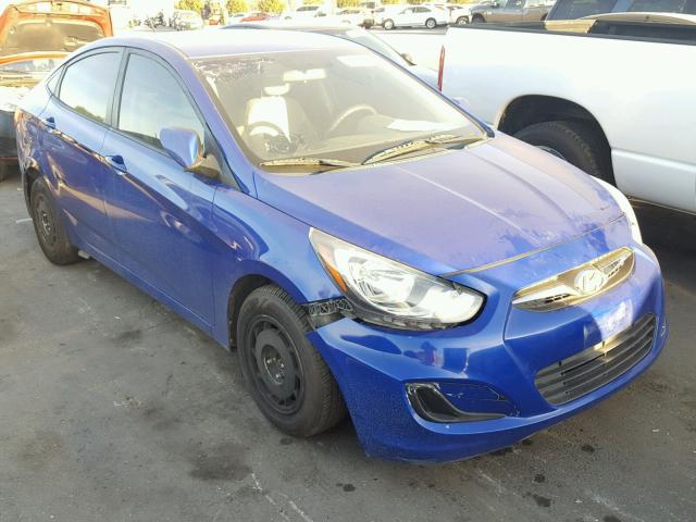 KMHCT4AE5EU758790 - 2014 HYUNDAI ACCENT GLS BLUE photo 1