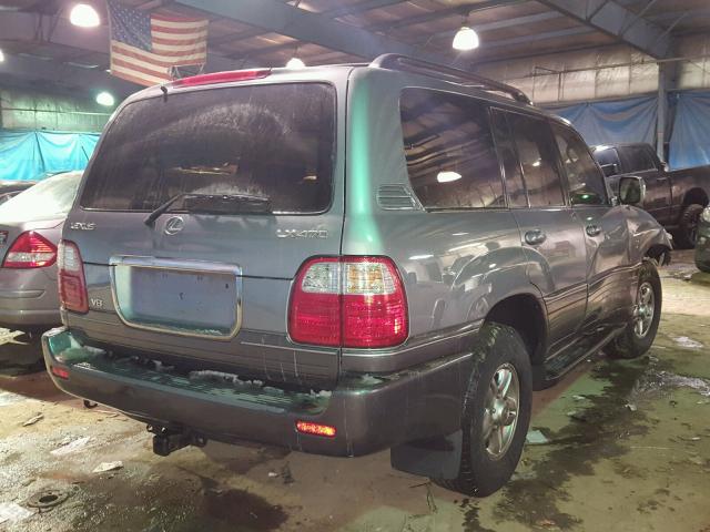 JTJHT00W113504987 - 2001 LEXUS LX 470 GRAY photo 4