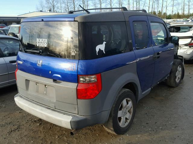 5J6YH28564L031954 - 2004 HONDA ELEMENT EX BLUE photo 4