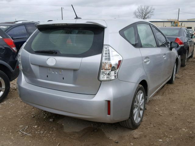 JTDZN3EU4C3088057 - 2012 TOYOTA PRIUS V SILVER photo 4