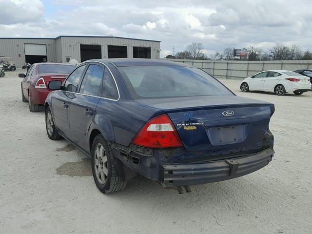 1FAFP23195G130157 - 2005 FORD FIVE HUNDR BLUE photo 3