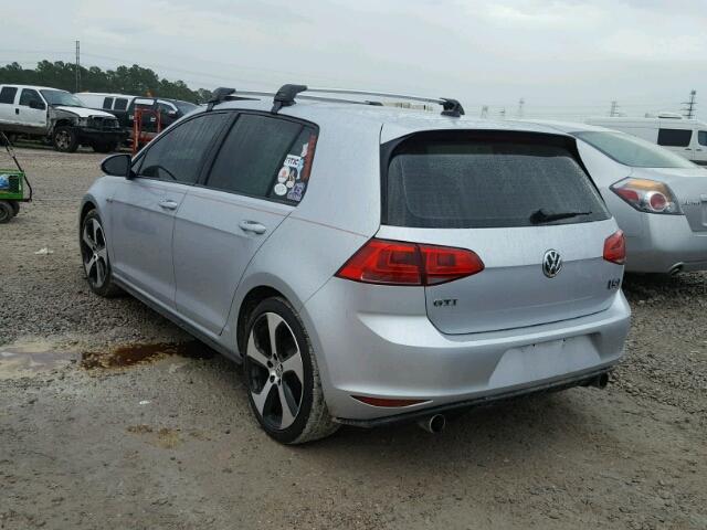 3VW5T7AU9GM021652 - 2016 VOLKSWAGEN GTI S/SE SILVER photo 3