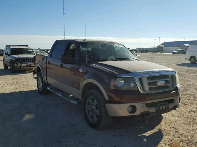 1FTPW14V57KB30329 - 2007 FORD F150 SUPER BURGUNDY photo 1