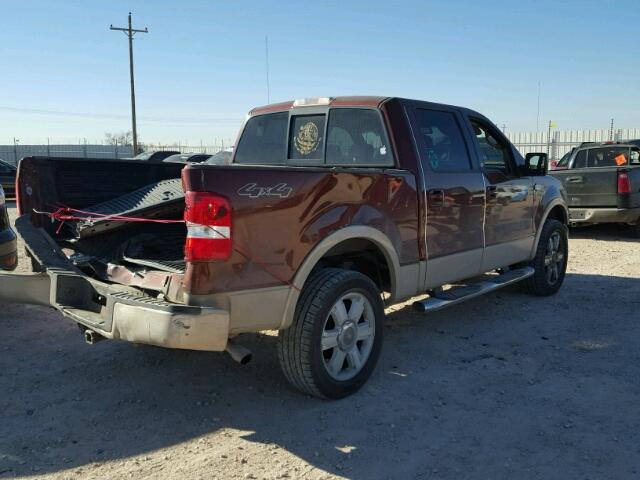 1FTPW14V57KB30329 - 2007 FORD F150 SUPER BURGUNDY photo 4