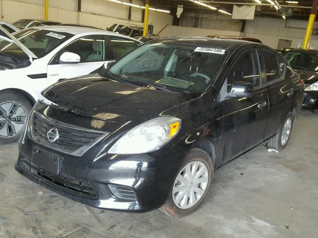 3N1CN7AP6DL888168 - 2013 NISSAN VERSA S BLACK photo 2