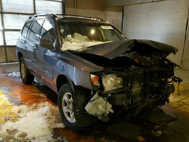 JTEGD21A760136362 - 2006 TOYOTA HIGHLANDER BLUE photo 1