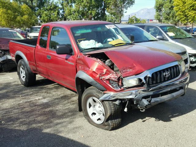 5TESM92N84Z332266 - 2004 TOYOTA TACOMA XTR RED photo 1