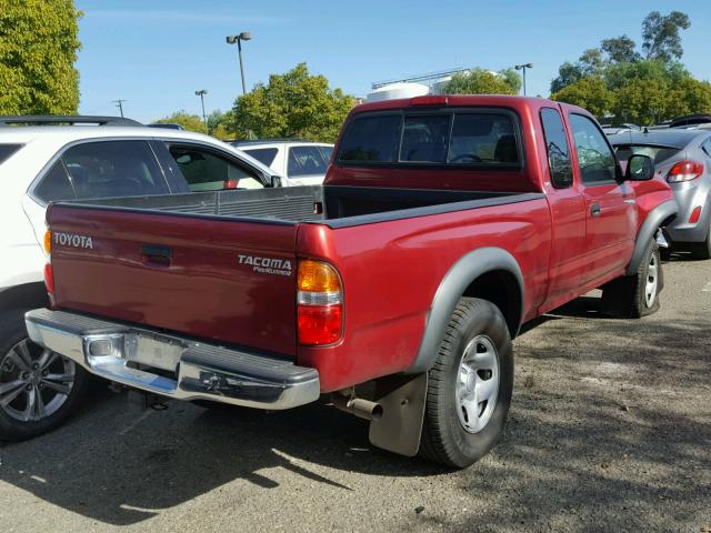 5TESM92N84Z332266 - 2004 TOYOTA TACOMA XTR RED photo 4