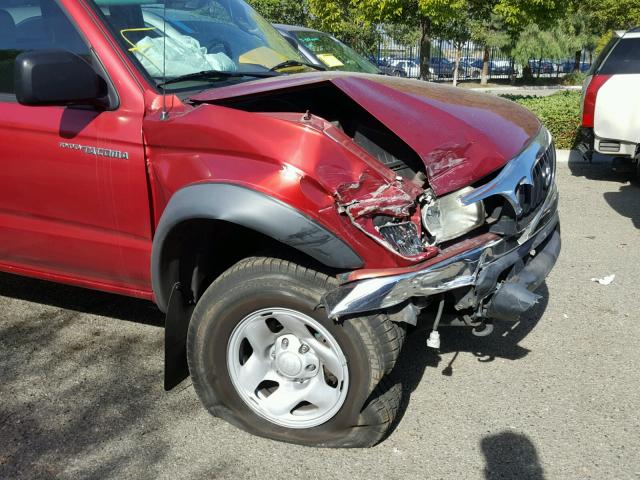 5TESM92N84Z332266 - 2004 TOYOTA TACOMA XTR RED photo 9