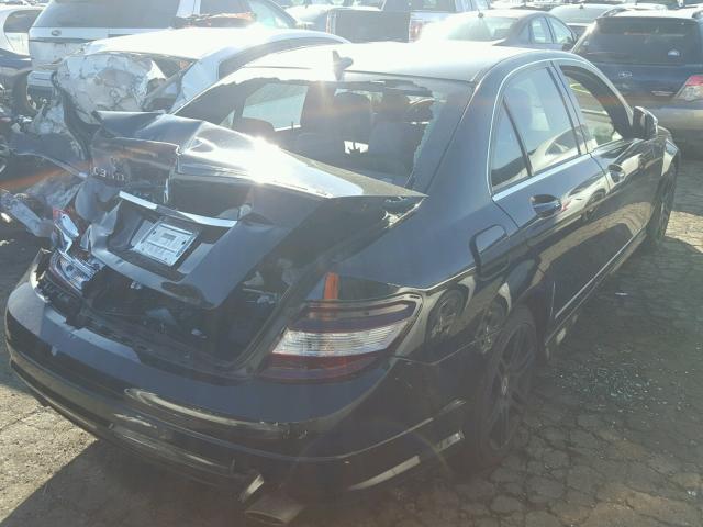 WDDGF56X38F048055 - 2008 MERCEDES-BENZ C 350 BLACK photo 4