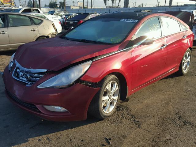 5NPEC4AC2CH392399 - 2012 HYUNDAI SONATA SE RED photo 2