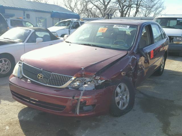 4T1BF28B42U208253 - 2002 TOYOTA AVALON XL MAROON photo 2