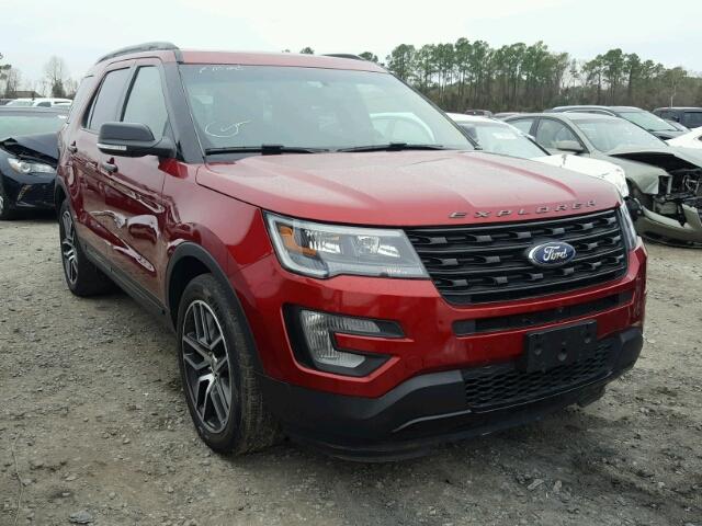 1FM5K8GT2GGC85229 - 2016 FORD EXPLORER S RED photo 1