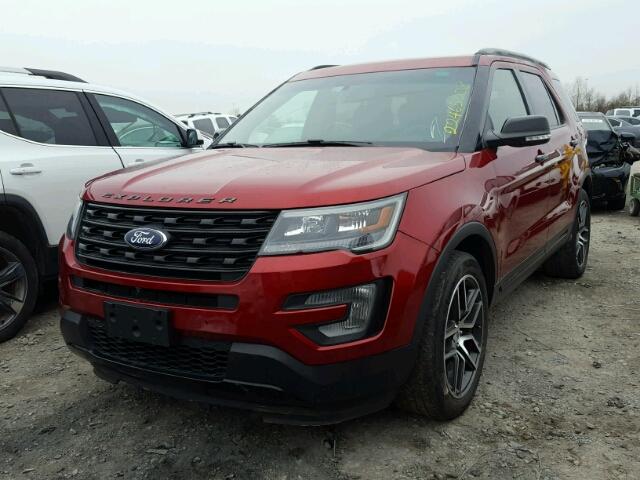 1FM5K8GT2GGC85229 - 2016 FORD EXPLORER S 红色 照片 2