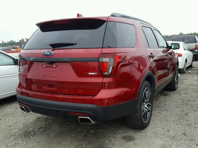 1FM5K8GT2GGC85229 - 2016 FORD EXPLORER S 红色 照片 4