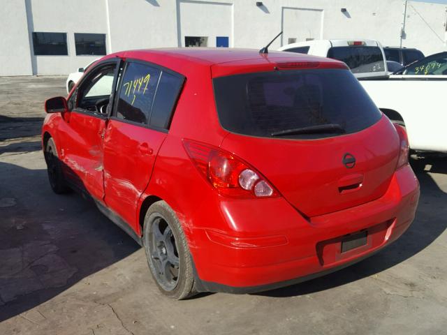 3N1BC1CP2CK243047 - 2012 NISSAN VERSA S RED photo 3