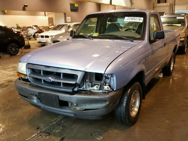 1FTYR10CXWUB76726 - 1998 FORD RANGER BLUE photo 2