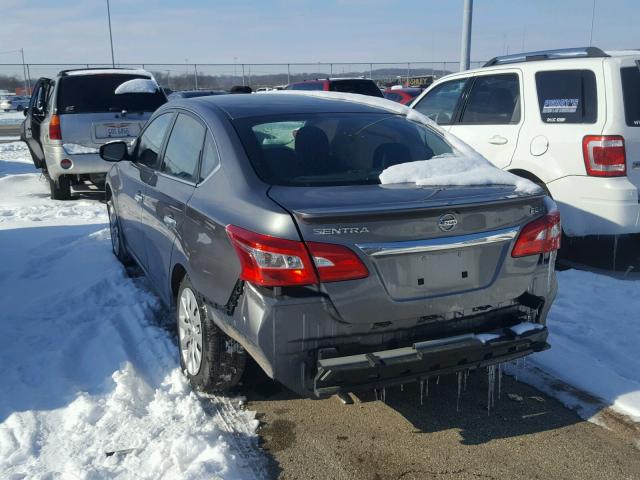 3N1AB7AP4GY252405 - 2016 NISSAN SENTRA S GRAY photo 3