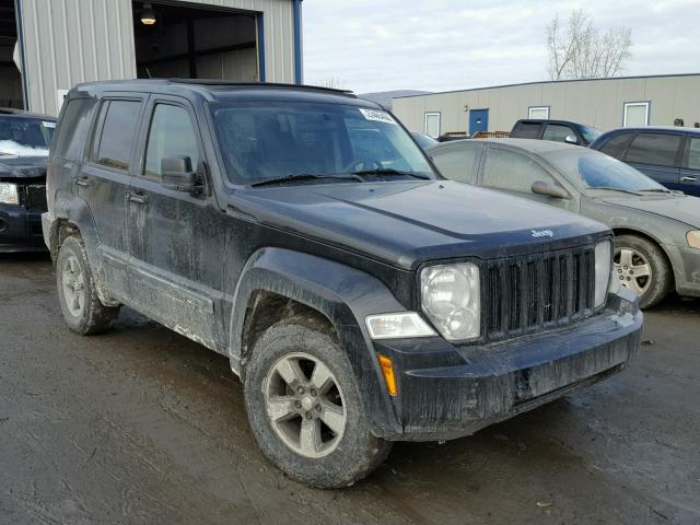 1J8GN28K58W175749 - 2008 JEEP LIBERTY SP BLACK photo 1