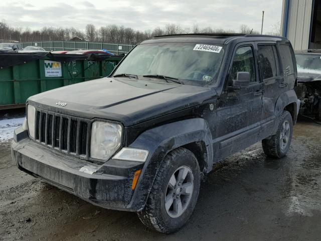 1J8GN28K58W175749 - 2008 JEEP LIBERTY SP BLACK photo 2