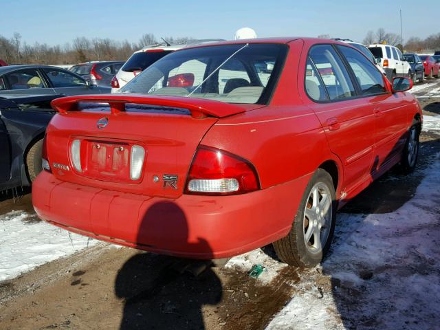 3N1AB51D32L711942 - 2002 NISSAN SENTRA SE- RED photo 4