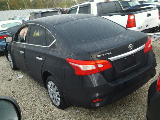 3N1AB7AP5GY287874 - 2016 NISSAN SENTRA S BLACK photo 3