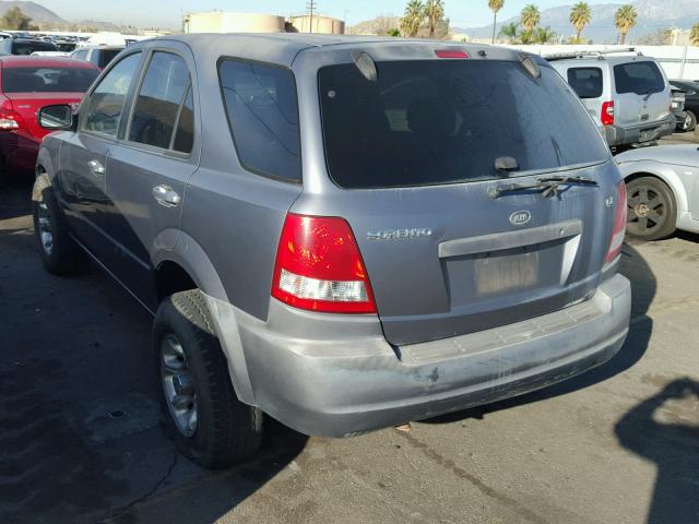 KNDJD733235080500 - 2003 KIA SORENTO EX GRAY photo 3