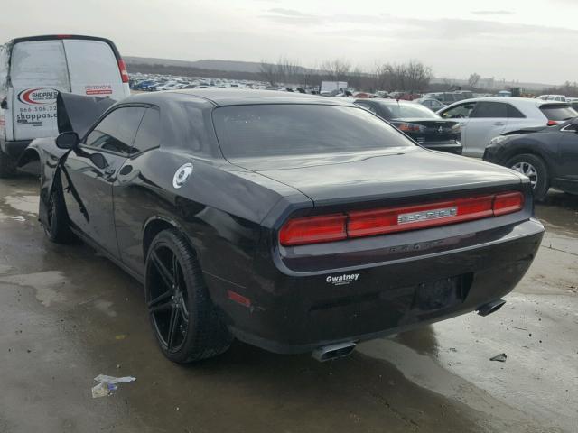 2C3CDYAG6DH693724 - 2013 DODGE CHALLENGER BLACK photo 3