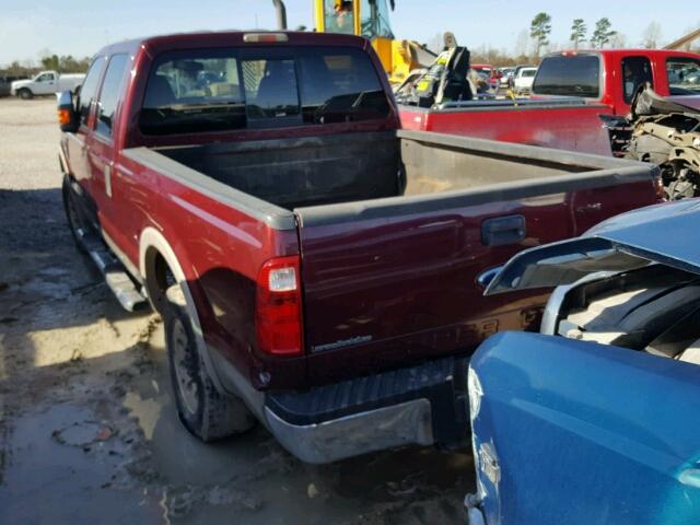 1FTSW20538ED46993 - 2008 FORD F250 SUPER BURGUNDY photo 3