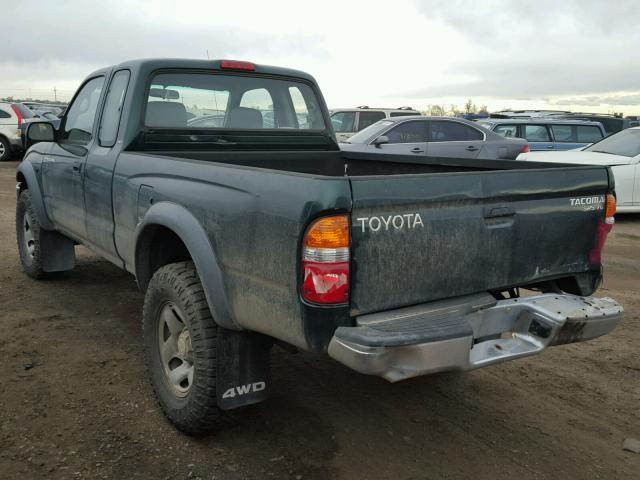 5TEWN72N72Z056114 - 2002 TOYOTA TACOMA XTR GREEN photo 3