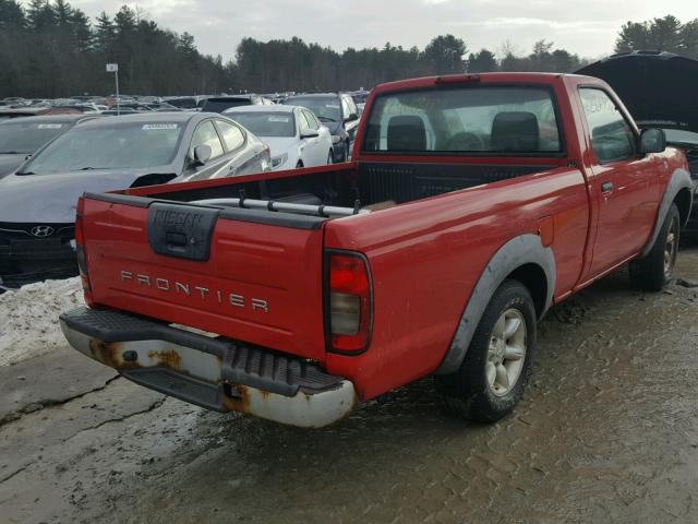 1N6DD21S71C332788 - 2001 NISSAN FRONTIER X RED photo 4