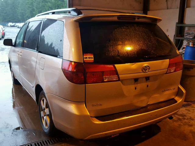 5TDZA23C25S382087 - 2005 TOYOTA SIENNA CE SILVER photo 3