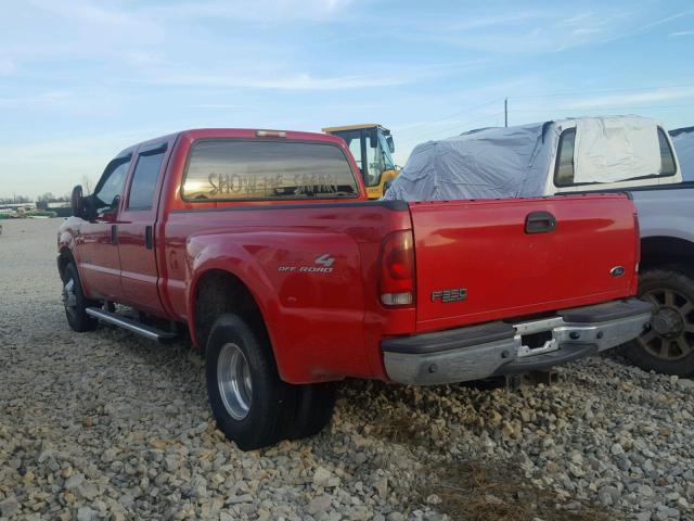 1FTWW33PX4EB21727 - 2004 FORD F350 SUPER RED photo 3