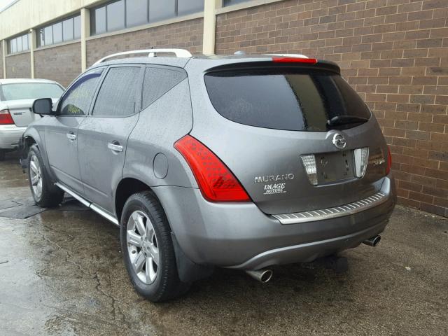 JN8AZ08WX6W527136 - 2006 NISSAN MURANO SL GRAY photo 3