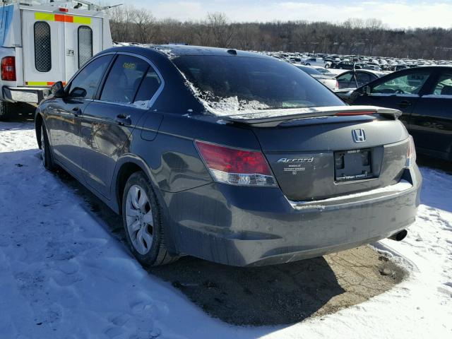 1HGCP26828A100013 - 2008 HONDA ACCORD EXL GRAY photo 3