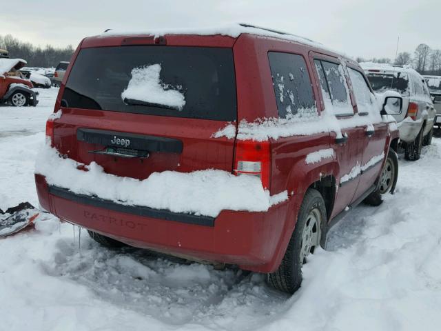 1J4FF28B29D243206 - 2009 JEEP PATRIOT SP RED photo 4