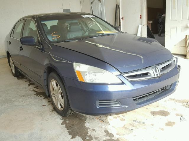 1HGCM56877A227767 - 2007 HONDA ACCORD EX BLUE photo 1