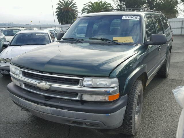 3GNFK16T71G172705 - 2001 CHEVROLET SUBURBAN K GREEN photo 2